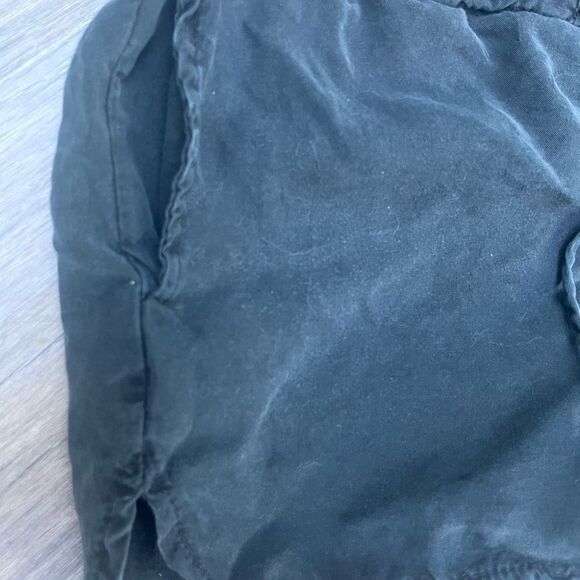 BRANDY MELVILLE CHARCOAL GRAY FADED BLACK COTTON DRAWSTRING SUMMER SHORTS OS S/M - Picture 6 of 9